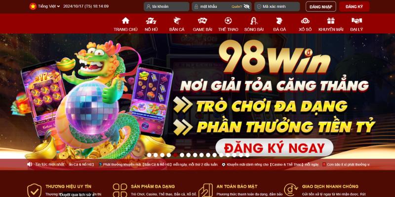 Giới thiệu 98Win với bước tiến mạnh mẽ vào thị trường