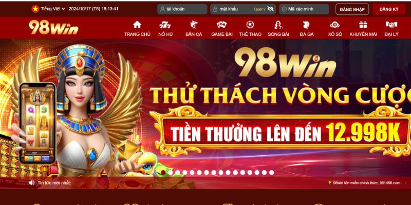 Giao diện 98win thu hút 